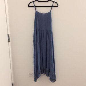 Free people soft lightweight blue swing dress